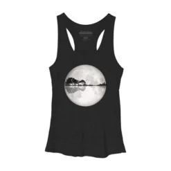 Women's Design By Humans Moonlight Nature Guitar II By Maryedenoa Racerback Tank Top -Design By Humans GUEST 00052b55 0276 47c0 ac6d 85f183c12d1e