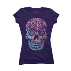 Junior's Design By Humans Halloween Sugar Skull By Honeytree T-Shirt 11 Junior's Design By Humans Halloween Sugar Skull By Honeytree T-Shirt -Design By Humans GUEST 0025365e b105 4c88 b8a6 efbf00fa9cd7