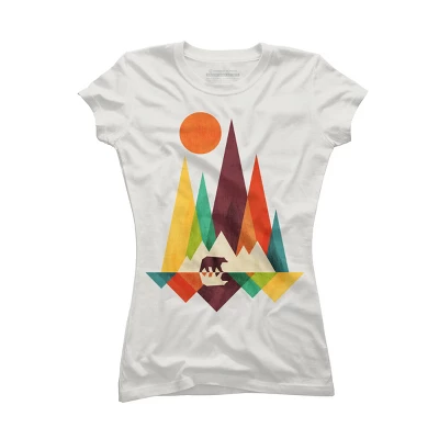 Junior's Design By Humans Mountain Bear By Radiomode T-Shirt 11 Junior's Design By Humans Mountain Bear By Radiomode T-Shirt - Image 11