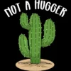 Men's Design By Humans Not A Hugger Tshirt Botanical Cactus Tee Introvert Succulent By Luckyst T-Shirt