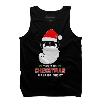 Men's Design By Humans This Is My Christmas Pajama Shirt Gamer Video Game Santa By TELO213 Tank Top 4 Men's Design By Humans This Is My Christmas Pajama Shirt Gamer Video Game Santa By TELO213 Tank Top - Image 4