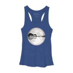 Women's Design By Humans Moonlight Nature Guitar II By Maryedenoa Racerback Tank Top -Design By Humans GUEST 03238441 8a3a 48b9 bd5c f832a6a4037b