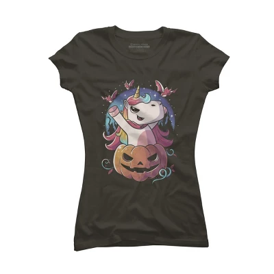 Junior's Design By Humans Spooky Unicorn Funny Cute Magic Halloween By EduEly T-Shirt 5 Junior's Design By Humans Spooky Unicorn Funny Cute Magic Halloween By EduEly T-Shirt - Image 5