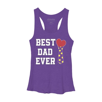 Women's Design By Humans Best Dad Ever Heart Tie By Sukhendu12 Racerback Tank Top 4 Women's Design By Humans Best Dad Ever Heart Tie By Sukhendu12 Racerback Tank Top - Image 4
