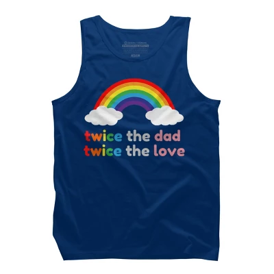 Design By Humans Rainbow Twice The Dad & Love By Tank Top 6 Design By Humans Rainbow Twice The Dad & Love By Tank Top - Image 6