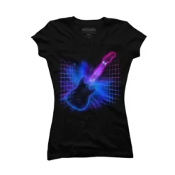 Junior's Design By Humans Retro Rock By NeonDreamDesigns T-Shirt -Design By Humans GUEST 054a073b ab6c 4476 9ab8 e2965a91084b