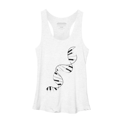 Women's Design By Humans DNA Piano By Tobiasfonseca Racerback Tank Top 7 Women's Design By Humans DNA Piano By Tobiasfonseca Racerback Tank Top - Image 7