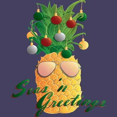 Women's Design By Humans Christmas Pineapple By Desdymona Racerback Tank Top 1 Women's Design By Humans Christmas Pineapple By Desdymona Racerback Tank Top