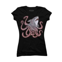 Junior's Design By Humans Sharktopus By Owlapin T-Shirt -Design By Humans GUEST 06bb0991 f377 48e2 810e 0b402e2c3541