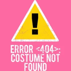 Women's Design By Humans Halloween Error 404 Costume Not Found Apparel By COVI Racerback Tank Top