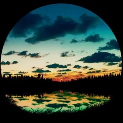 Women's Design By Humans Summer Sunset By BobyBerto Racerback Tank Top