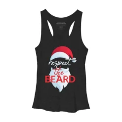 Women's Design By Humans Respect The Beard Santa Claus Funny Christmas By ILCreative Racerback Tank Top -Design By Humans GUEST 0cba723d a512 4f0e bab3 ae9072d9f316