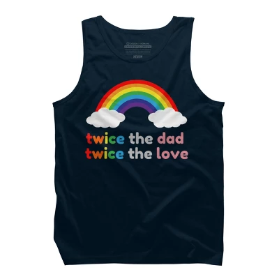 Design By Humans Rainbow Twice The Dad & Love By Tank Top 5 Design By Humans Rainbow Twice The Dad & Love By Tank Top - Image 5
