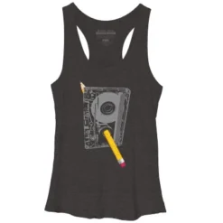 Women's Design By Humans Old School Pencil Rewind By Clingcling Racerback Tank Top -Design By Humans GUEST 0f2e0425 e45a 44f6 9bbe 5b54390c55d9