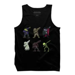 Men's Design By Humans Dabbing Halloween Creatures Skeleton Zombie Dab By Vomaria Tank Top -Design By Humans GUEST 0f5b9c15 9beb 4f87 9d7f 8b0310787789