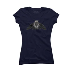 Junior's Design By Humans Monochrome Cicada By Realkey T-Shirt -Design By Humans GUEST 0f68c7d7 399d 464a b36b 4bc98605d714