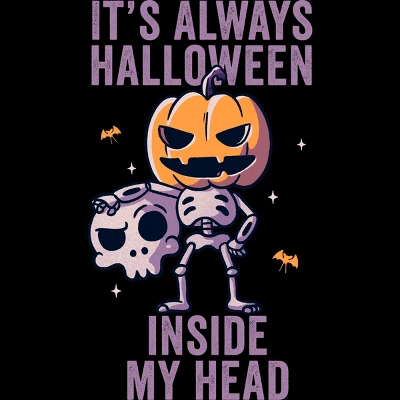 Men's Design By Humans It's Always Halloween Inside My Head Funny Cute Spooky By EduEly Tank Top 1 Men's Design By Humans It's Always Halloween Inside My Head Funny Cute Spooky By EduEly Tank Top