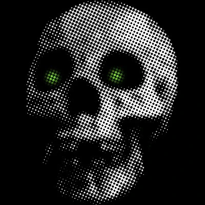 Girl's Design By Humans Giant Halloween Skull By Robotface T-Shirt 1 Girl's Design By Humans Giant Halloween Skull By Robotface T-Shirt