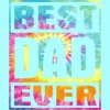 Women's Design By Humans Vintage Tie Dye Best Dad Ever By Racerback Tank Top