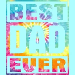 Women's Design By Humans Vintage Tie Dye Best Dad Ever By Racerback Tank Top