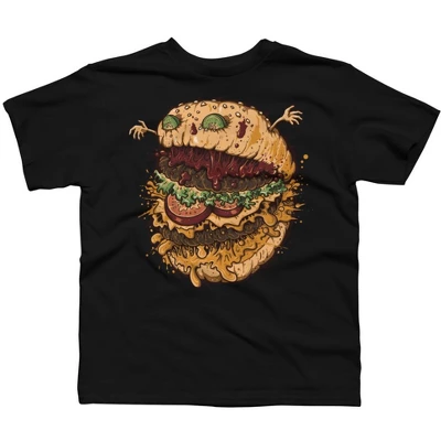 Boy's Design By Humans Monster Burger By LetterQ T-Shirt 5 Boy's Design By Humans Monster Burger By LetterQ T-Shirt - Image 5