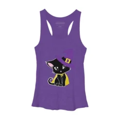 Women's Design By Humans Halloween Cat By AdrianaOliveira Racerback Tank Top -Design By Humans GUEST 12d66e6e 314d 4572 8c19 9d372ebb21da