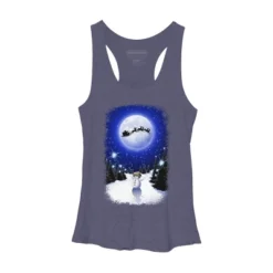 Women's Design By Humans Magical Snowman's Christmas Eve By BluedarkArt Racerback Tank Top -Design By Humans GUEST 12db68d1 5a9d 4c5b 87f4 fb41d4a53071