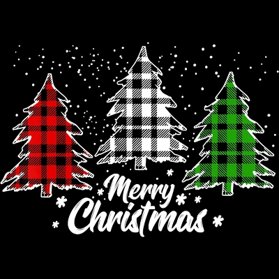 Junior's Design By Humans Christmas Tree Buffalo By NekoShop T-Shirt 1 Junior's Design By Humans Christmas Tree Buffalo By NekoShop T-Shirt