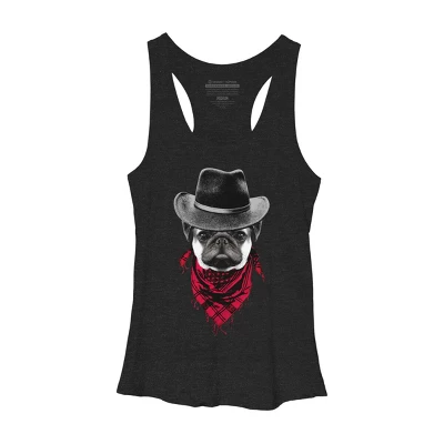 Women's Design By Humans Cowboy Pug By Clingcling Racerback Tank Top 8 Women's Design By Humans Cowboy Pug By Clingcling Racerback Tank Top - Image 8