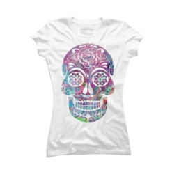 Junior's Design By Humans Halloween Sugar Skull By Honeytree T-Shirt 9 Junior's Design By Humans Halloween Sugar Skull By Honeytree T-Shirt -Design By Humans GUEST 13e14474 f9ab 45d9 bb96 4918bf22e5a7