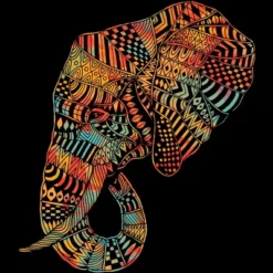 Women's Design By Humans Elephant (Majestic) By Kase Racerback Tank Top