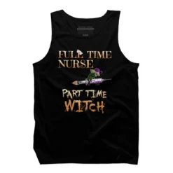 Men's Design By Humans Halloween Costume Full Time Nurse Part-Time Witch By TeeShirtMadness Tank Top -Design By Humans GUEST 14906829 04e3 43c5 85a8 f81c0c3e6f37