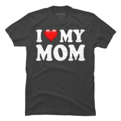 Men's Design By Humans I Love My Mom Bold Text By ArmyTee T-Shirt -Design By Humans GUEST 14ba4615 6702 4303 9b82 513031aeb9ec