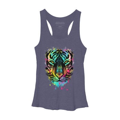 Women's Design By Humans Hunting For Colors By Clingcling Racerback Tank Top 4 Women's Design By Humans Hunting For Colors By Clingcling Racerback Tank Top - Image 4