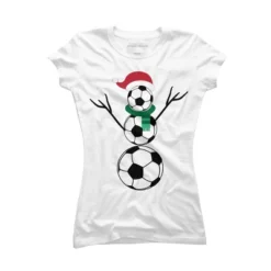 Junior's Design By Humans Funny Christmas Shirts Soccer Snowman T-Shirt By RaisedByBears T-Shirt -Design By Humans GUEST 14cfc82e 5431 4efa bd61 9ab1d30e9818