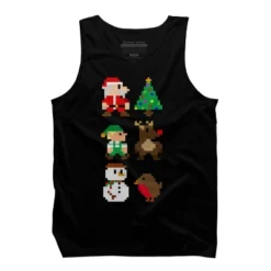 Men's Design By Humans 8Bit Christmas By JakeSmith Tank Top -Design By Humans GUEST 164ba018 6566 45bf 881f 565e12c4a5e6