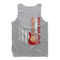 Men's Design By Humans Best Dad Ever Guitar And Flag By MINHMINH Tank Top -Design By Humans GUEST 167df107 6bac 4efb aea4 18f312c0ae3a