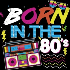 Women's Design By Humans Born In 80s Retro By MusicoIlustre Racerback Tank Top