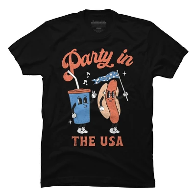Men's Design By Humans Party In The USA, 4th Of July By T-Shirt 2 Men's Design By Humans Party In The USA, 4th Of July By T-Shirt - Image 2