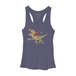 Women's Design By Humans Christmas Velociraptor By Ayota Racerback Tank Top -Design By Humans GUEST 173e694a b1d6 40e1 93dd 712b921d2824