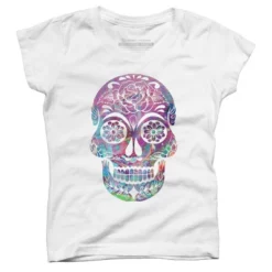 Girl's Design By Humans Halloween Sugar Skull By Honeytree T-Shirt 7 Girl's Design By Humans Halloween Sugar Skull By Honeytree T-Shirt -Design By Humans GUEST 17da3363 9b49 4422 aa9f dbf09470631b
