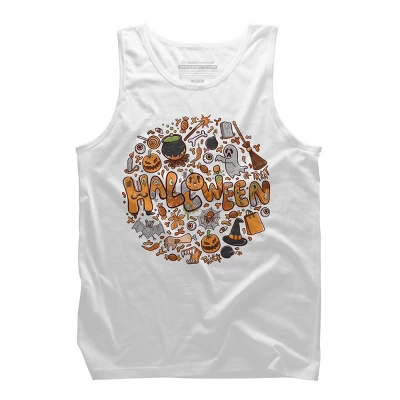 Men's Design By Humans Happy Halloween Greeting Holiday Illustration By Ghinan Tank Top 7 Men's Design By Humans Happy Halloween Greeting Holiday Illustration By Ghinan Tank Top - Image 7