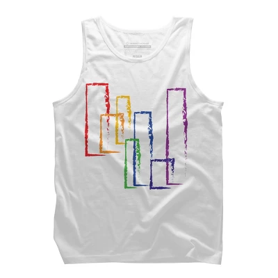 Design By Humans Rainbow Rectangles Abstract By Tank Top 3 Design By Humans Rainbow Rectangles Abstract By Tank Top - Image 3