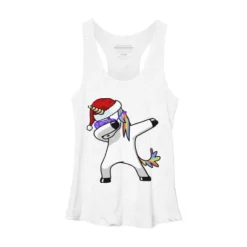 Women's Design By Humans Dabbing Unicorn Shirt Hip Hop Dab Santa Hat Christmas Shirt V By Vomaria Racerback Tank Top -Design By Humans GUEST 1870ec1c 2e10 46e5 8a06 a113d9abff67