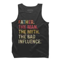 Men's Design By Humans Father The Man, Myth, Bad Influence By MeowShop Tank Top -Design By Humans GUEST 1956b9b0 ea8d 46e9 9c01 c52276a6ced4