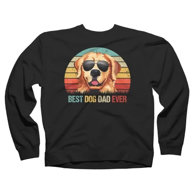 Unisex Design By Humans Best Dog Dad Ever Golden Retriever By LuckyCharm99 Sweatshirt 2 Unisex Design By Humans Best Dog Dad Ever Golden Retriever By LuckyCharm99 Sweatshirt - Image 2
