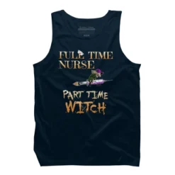 Men's Design By Humans Halloween Costume Full Time Nurse Part-Time Witch By TeeShirtMadness Tank Top -Design By Humans GUEST 19bc0864 a08c 418c 967e 3bc136956810