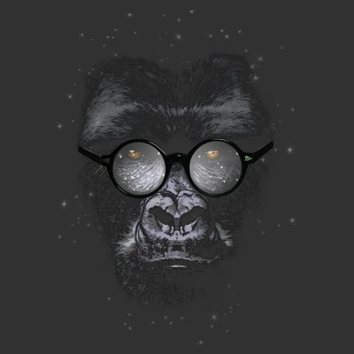 Men's Design By Humans Nerd Gorillaz By Ikaruz Tank Top 1 Men's Design By Humans Nerd Gorillaz By Ikaruz Tank Top