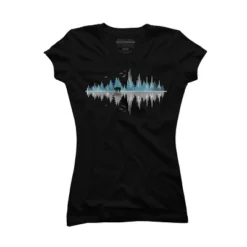 Junior's Design By Humans The Sounds Of Nature - Music Sound Wave By NomAdartStudio T-Shirt -Design By Humans GUEST 1b978733 eb86 42b0 8e69 802e539bc292