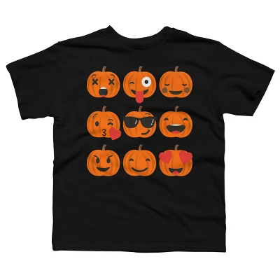 Boy's Design By Humans Halloween Pumpkins Emoji By Honeytree T-Shirt 5 Boy's Design By Humans Halloween Pumpkins Emoji By Honeytree T-Shirt - Image 5